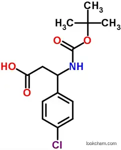 Molecular Structure of 284493-65-8 (3-N-Boc-Amino-3-(4-chlorophenyl)propionic acid)